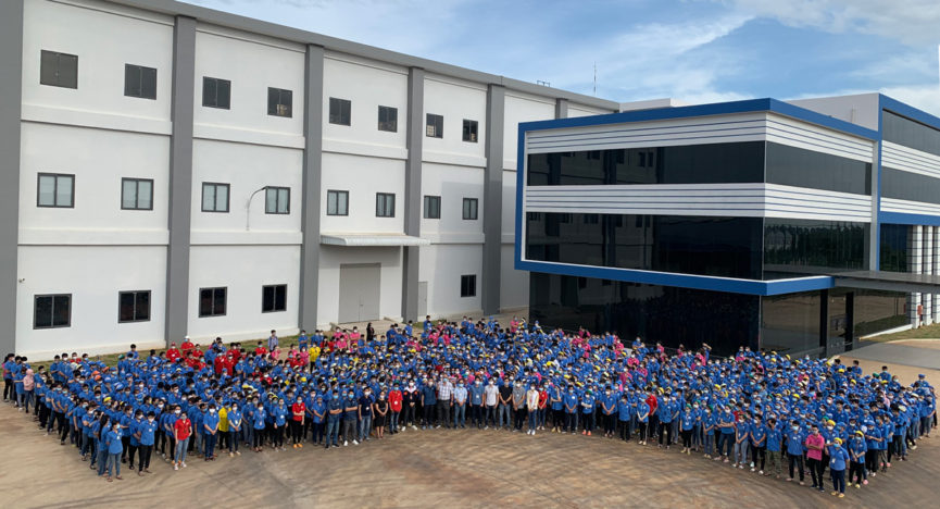 Employees celebrate GIPT's 350 millionth power supply